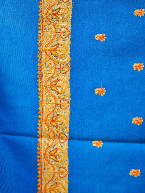 Women's Pure Wool Faux Pashmina Hand Embroidery Shawl